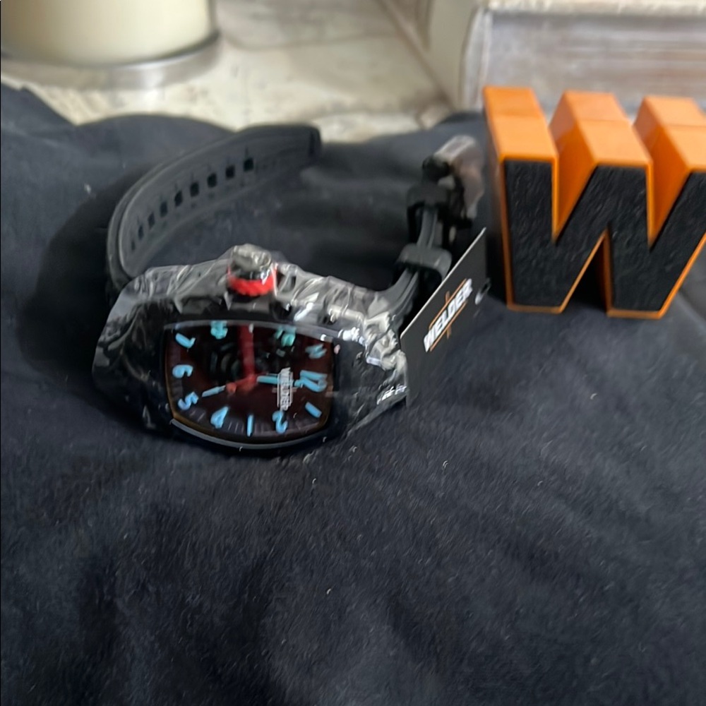 Sleek Black and Red Smartwatch